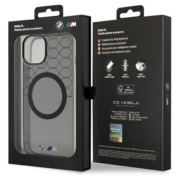 BMW BMHMP13MHGPK Apple iPhone 13 / 14 / 15 Pattern MagSafe grey