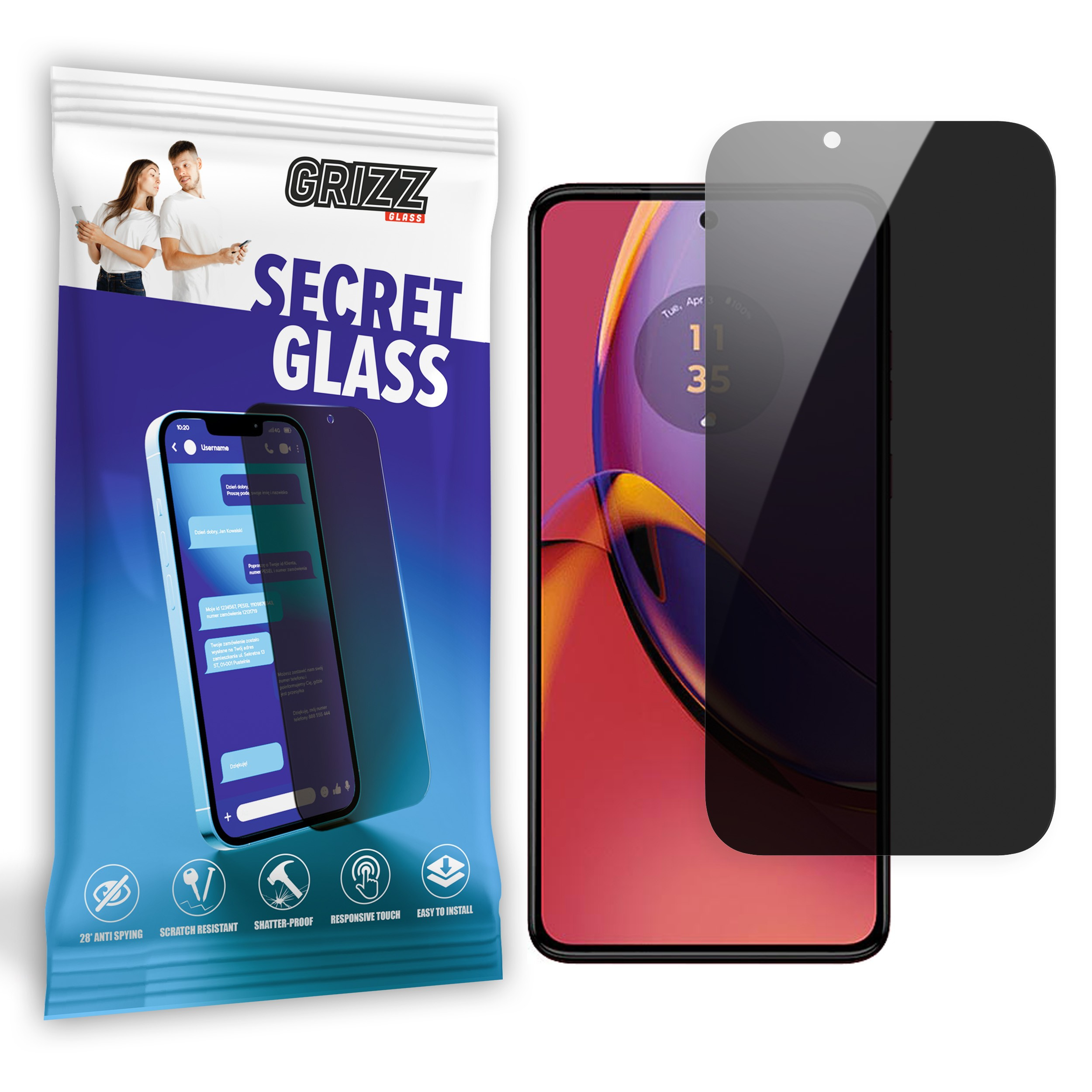GrizzGlass SecretGlass Motorola Moto G54