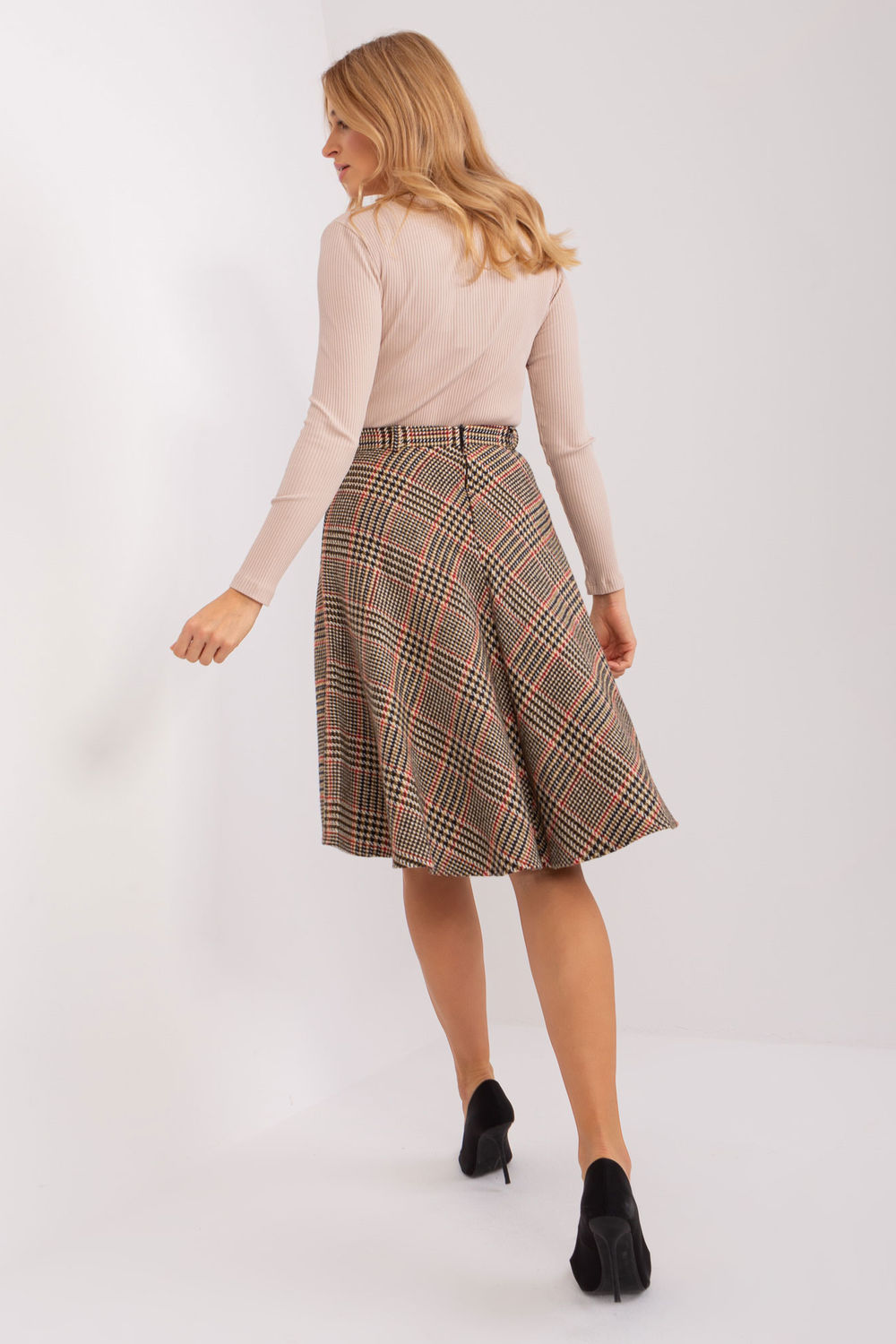  Skirt Spódnica Model LK-SD-508387.79P Camel - Lakerta  brown