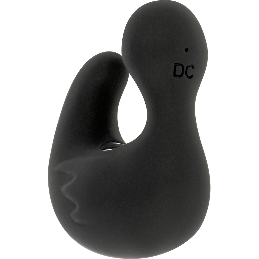 BLACK&SILVER- DUCKYMANIA RECHARGEABLE SILICONE STIMULATING DUCK THIMBLE