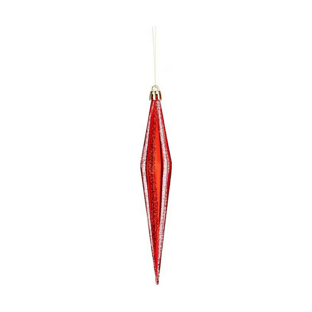 Christmas bauble Streched 8,5 x 3,5 x 19 cm Red PVC