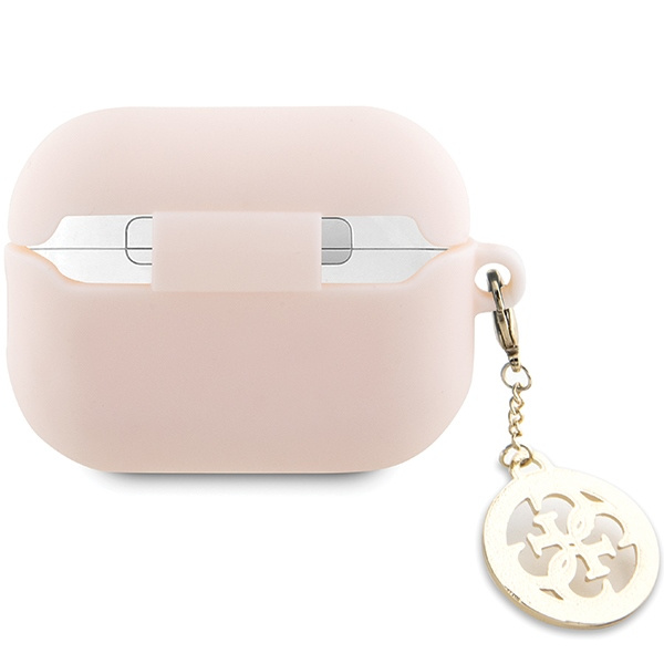 Guess GUAP23DSLGHDP Apple AirPods Pro 2 cover pink 3D Rubber 4G Diamond Charm
