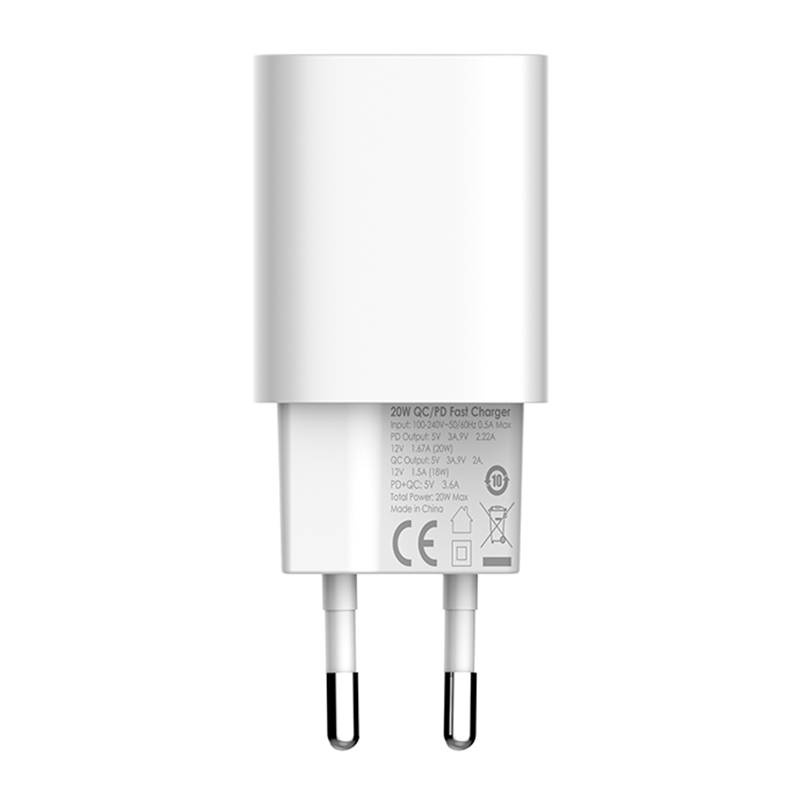 LDNIO A2318C USB, USB-C 20W network charger + microUSB cable
