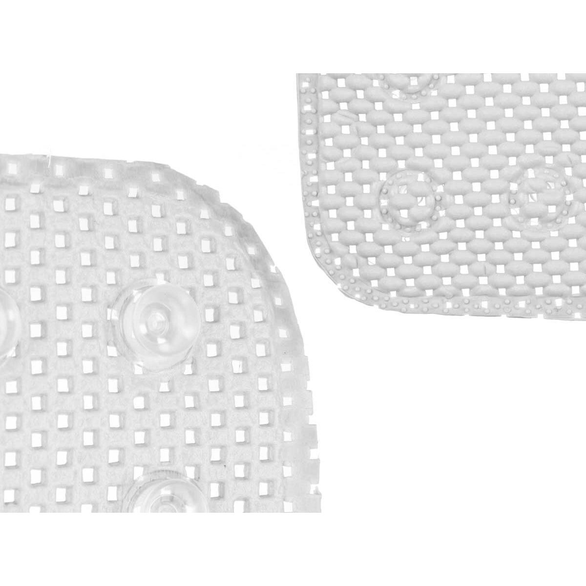 Rutschfeste Duschmatte Grau PVC 53 x 52,5 x 1 cm (6 Stück)