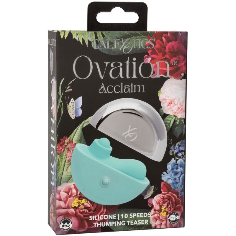 CALIFORNIA EXOTICS - OVATION ACCLAIM STIMULATOR AQUA GREEN CALIFORNIA EXOTICS - OVATION ACCLAIM STIMULATOR AQUA GREEN