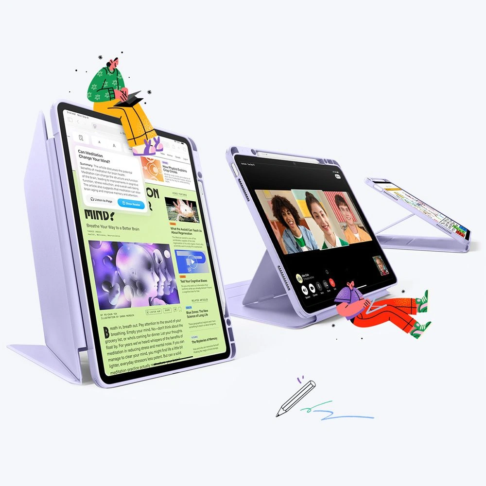 ESR Flip Hybrid Apple iPad Air 13" 2024 (6 gen) / 13" 2025 (7 gen) Purple