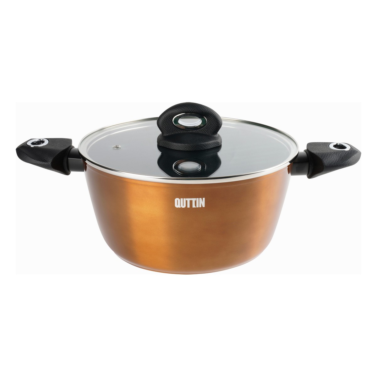 Casserole with lid Quttin Foodie Copper (24 x 9,5 cm)