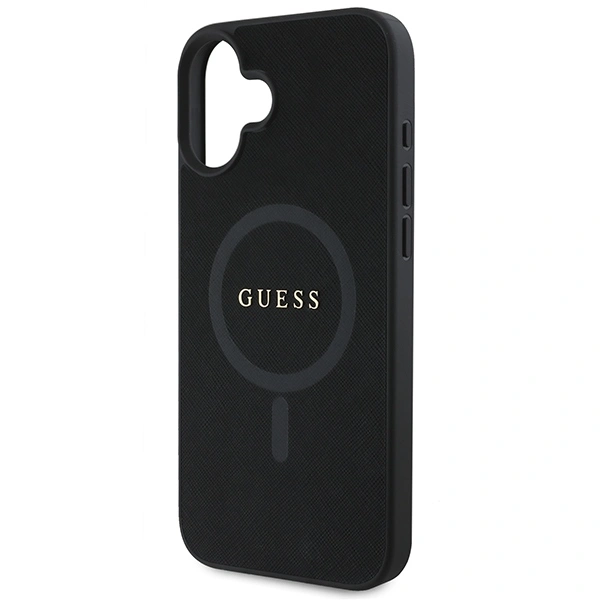 Guess GUHMP16MPSAHMCK Apple iPhone 16 Plus hardcase Saffiano Classic Logo MagSafe black