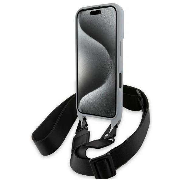 BMW BMHCP16S23PSCCG Apple iPhone 16 hardcase M Edition Carbon Stripe & Strap grey
