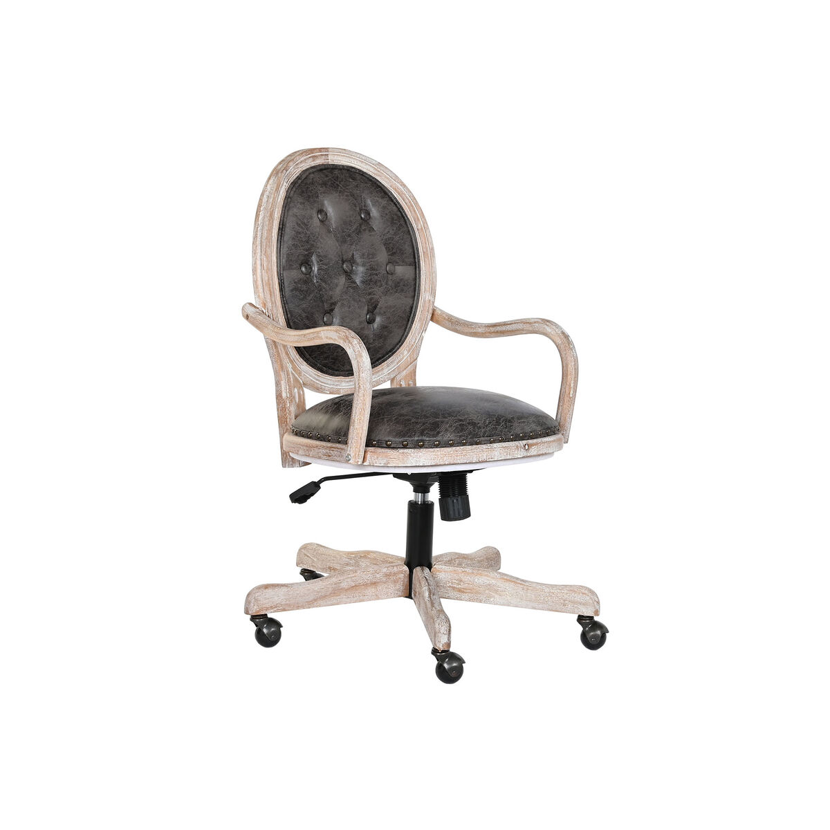 Chair DKD Home Decor Black Dark brown 52 x 50 x 88 cm