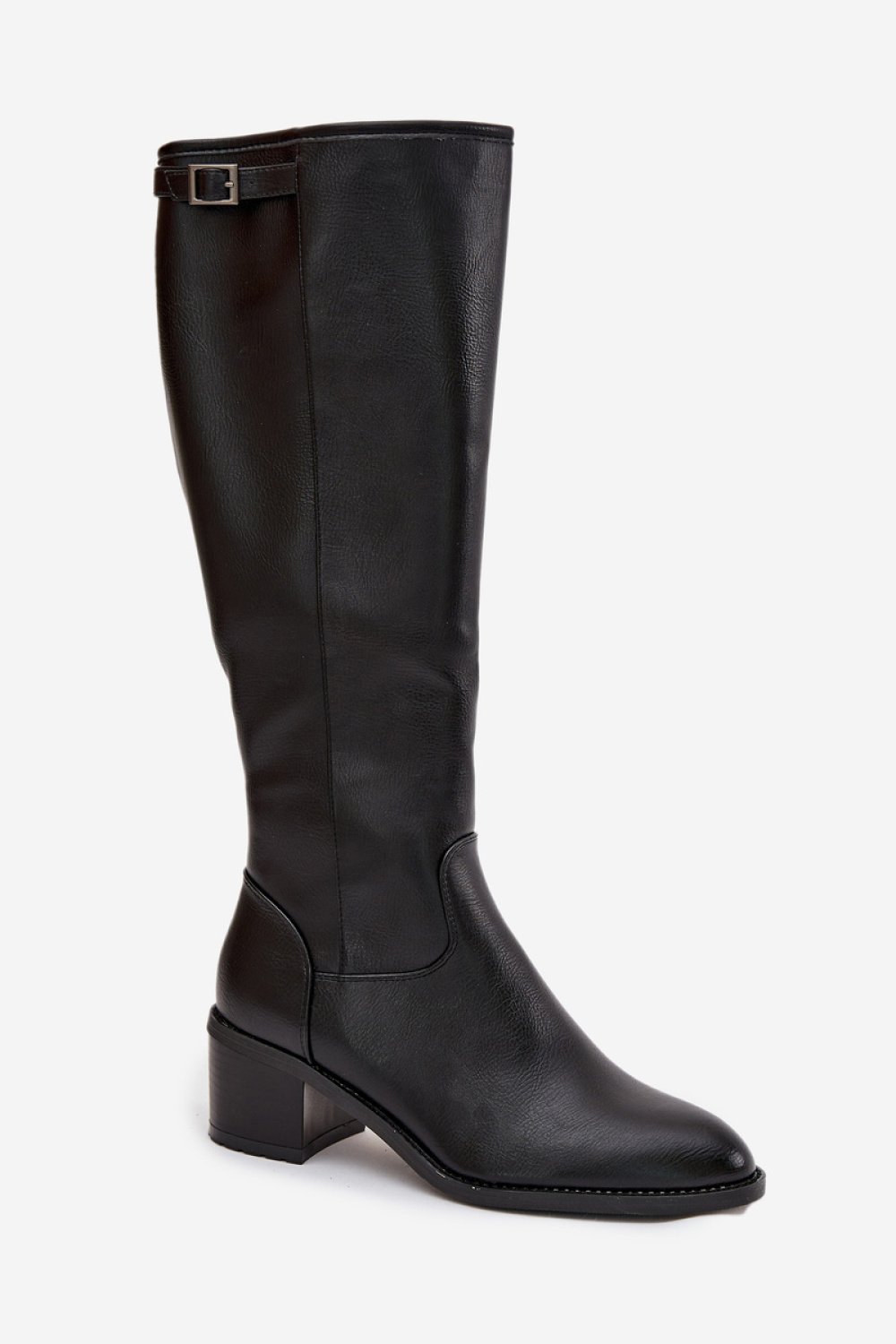  Heel boots model Step in style  black