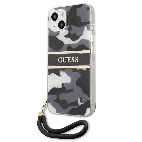 Guess GUHCP13SKCABBK Apple iPhone 13 mini black hardcase Camo Strap Collection