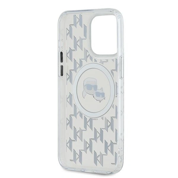Karl Lagerfeld KLHMP15LHMCKMHT Apple iPhone 15 Pro IML Monogram Karl&Choupette Head MagSafe transparent