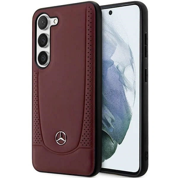 Mercedes MEHCS23MARMRE Samsung Galaxy S23+ Plus hardcase Leather Urban Bengale red