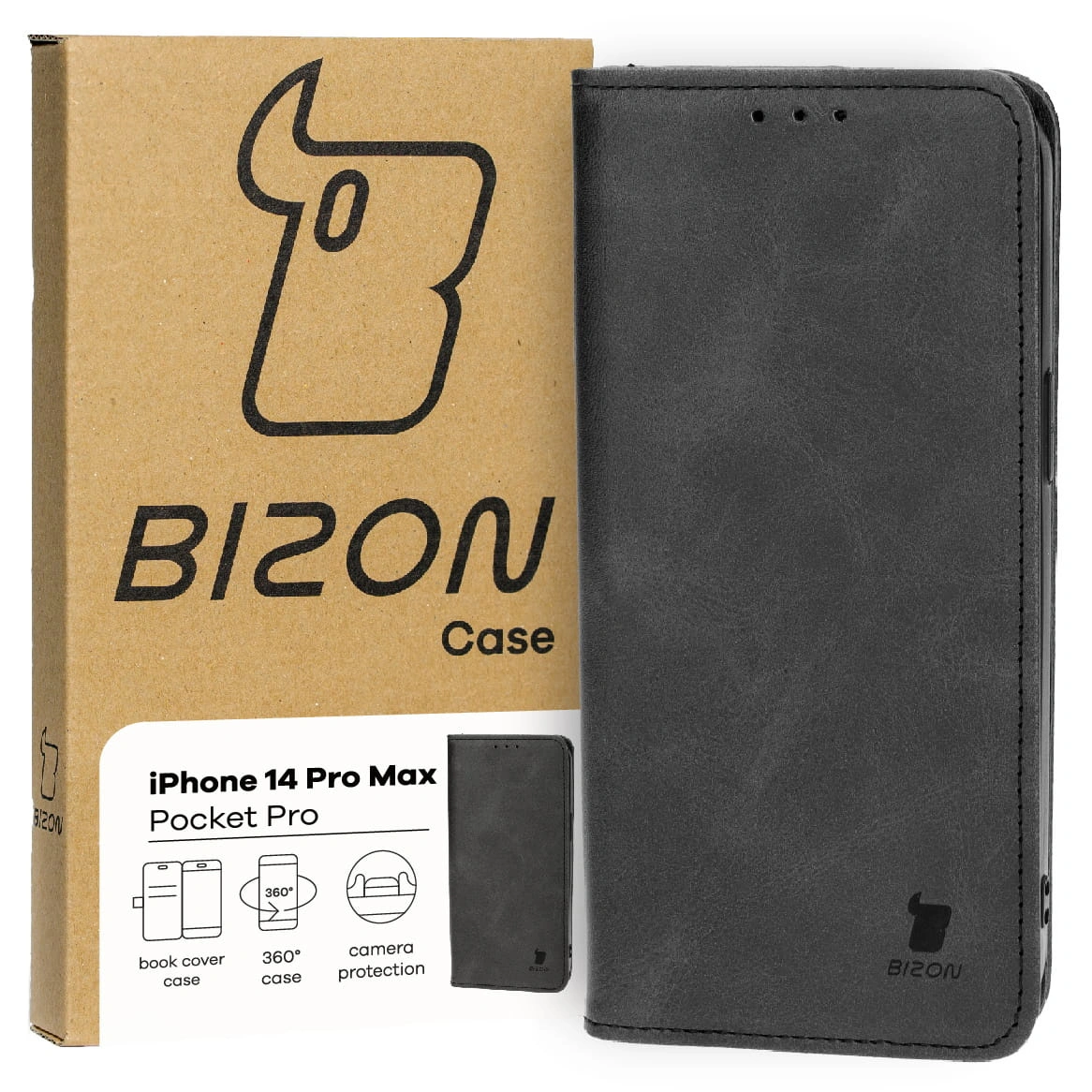 Bizon Case Pocket Pro Apple iPhone 14 Pro Max black