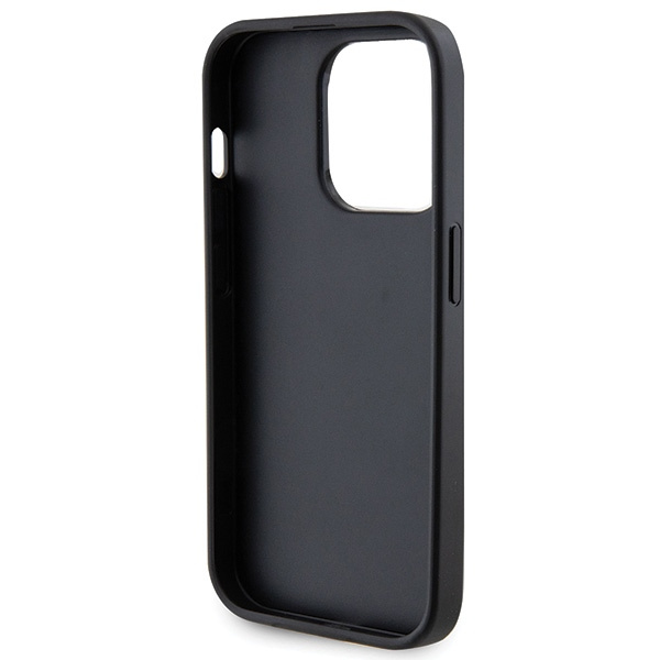 Guess GUHCP13LPS4DGPK Apple iPhone 13 Pro hardcase Strass Metal Logo black