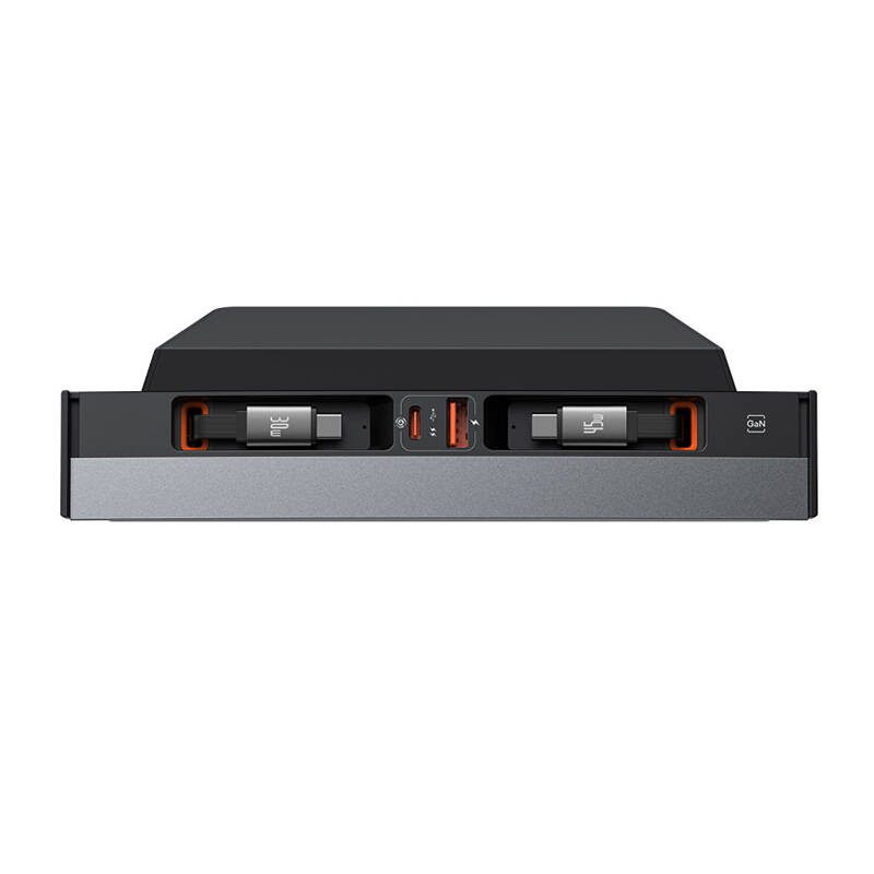 Baseus T-Space hub with USB-C, USB-C 45W cable for Tesla (black)