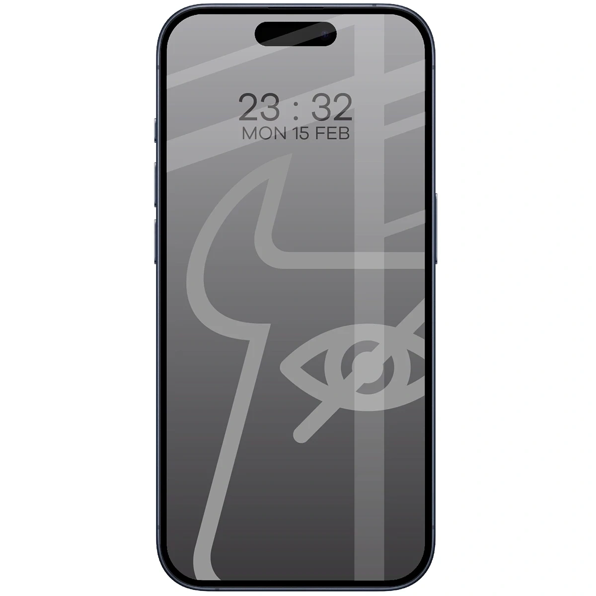 Prywatyzujące szkło hartowane Bizon Glass Edge Shadow Duo do Apple iPhone 15 Pro przyciemniane z czarną ramką [2 PACK]