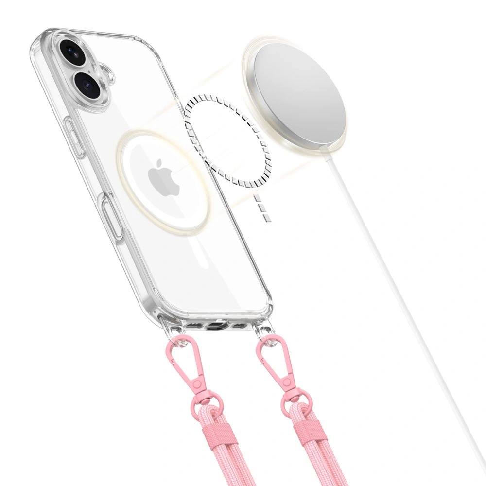 Tech-Protect Flexair Chain MagSafe Apple iPhone 16 Grey & Pink
