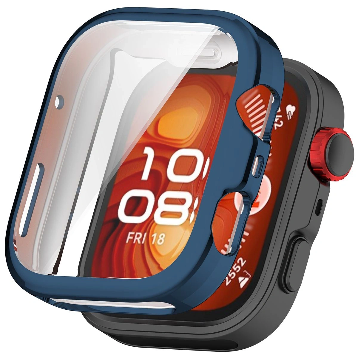 Etui z osłoną ekranu Bizon Case Watch Felipe do Huawei Watch Fit 4 niebieskie