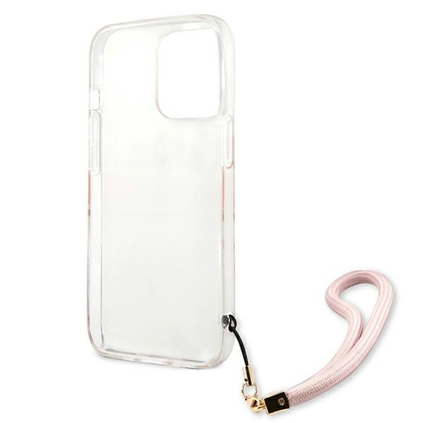 Guess GUHCP13XKMABPI Apple iPhone 13 Pro Max pink hardcase Marble Strap Collection