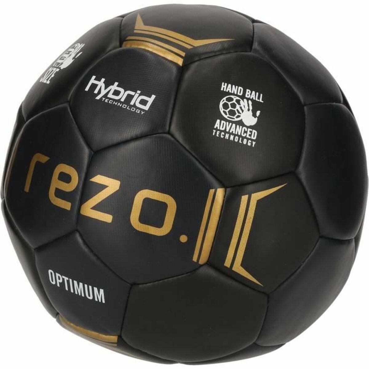 Ball for Handball Optimum Black Golden (Size 3)