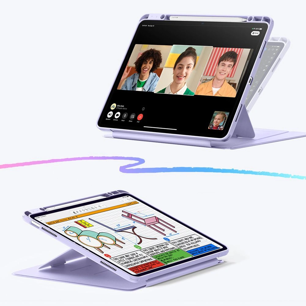 ESR Flip Hybrid Apple iPad Air 13" 2024 (6 gen) / 13" 2025 (7 gen) Purple