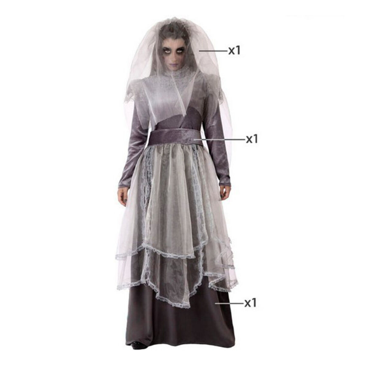 Costume for Adults Grey Zombies