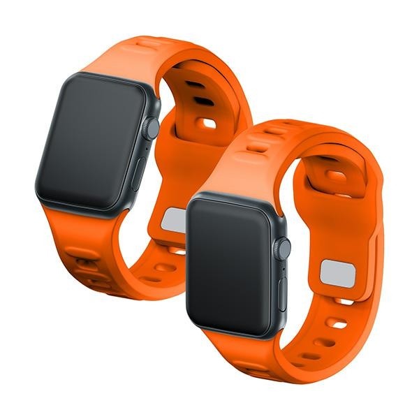3MK Silicone Watch Strap Apple Watch 4/5/6/7/SE/8/9 40/41mm orange