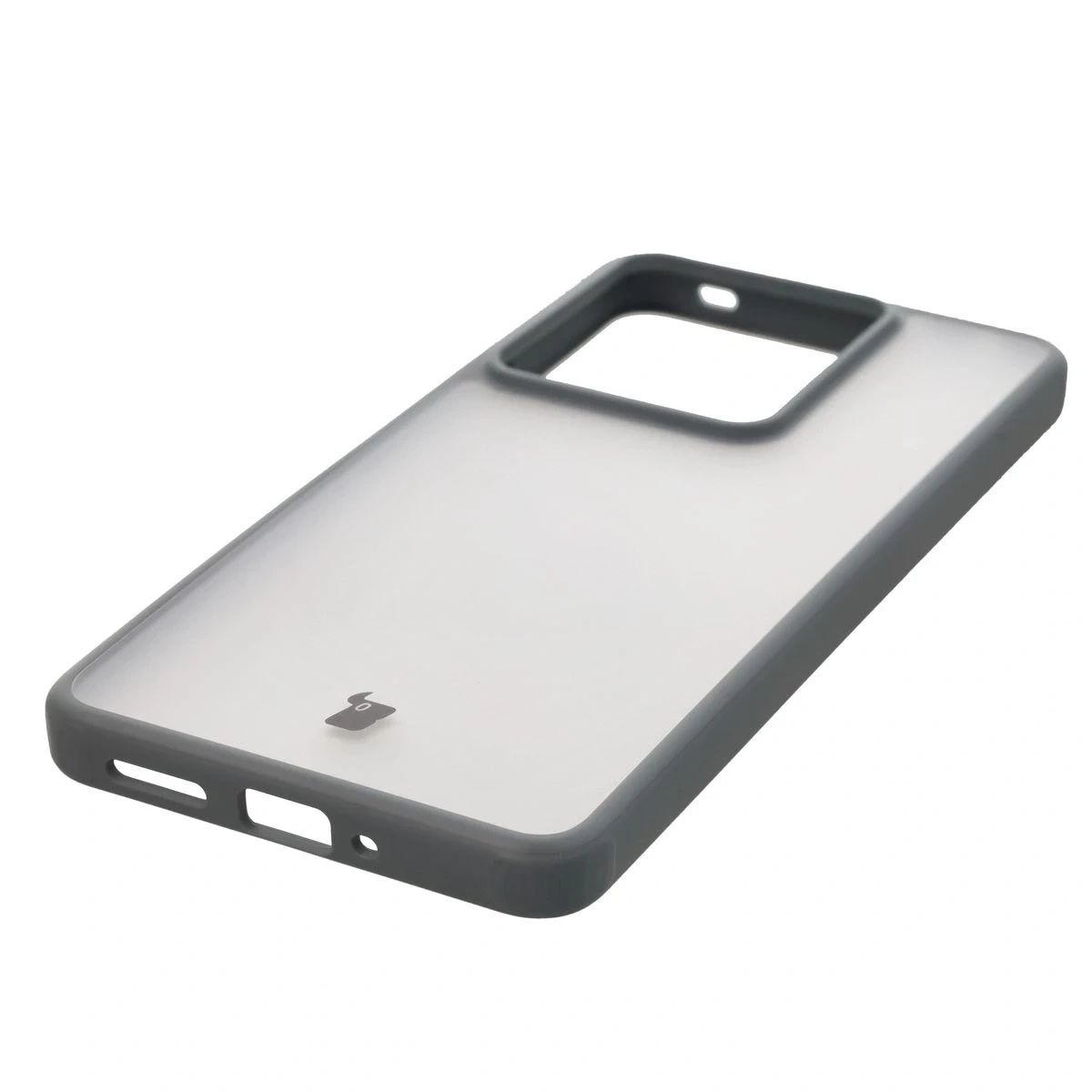 Etui Bizon Case Angelo do Realme GT 7 / 7T półprzezroczyste z szarą ramką