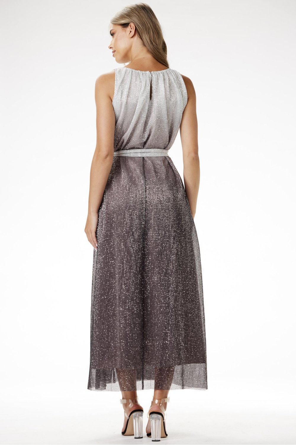  Evening dress model 204239 awama  grey