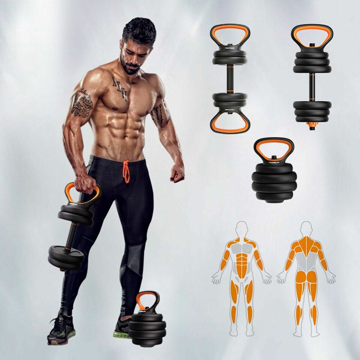 Zestaw rosyjskich obciążników i hantli Xiaomi ORMANC40 40 kg Wielokolorowy Zestaw rosyjskich obciążników i hantli Xiaomi ORMANC40 40 kg Wielokolorowy