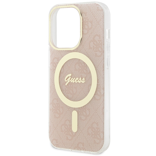 Guess GUHMP15LH4STP Apple iPhone 15 Pro hardcase IML 4G MagSafe pink