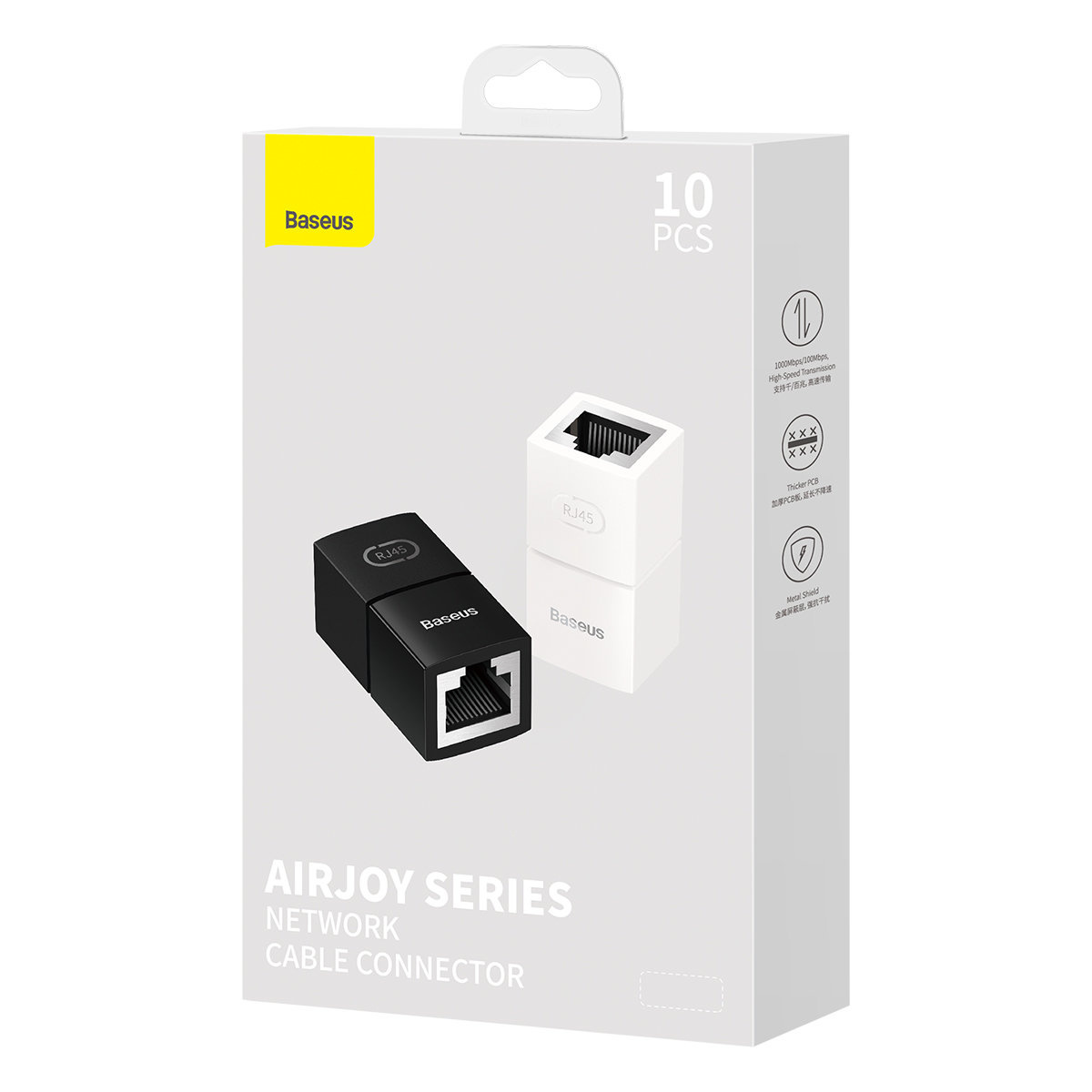 Baseus AirJoy Series Ethernet RJ-45 Cable Connector black [10 PACK]