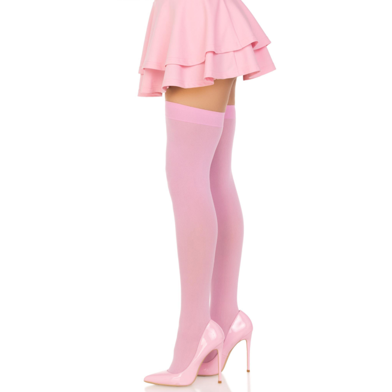 LEG AVENUE - NYLON THIGH HIGHS PINK