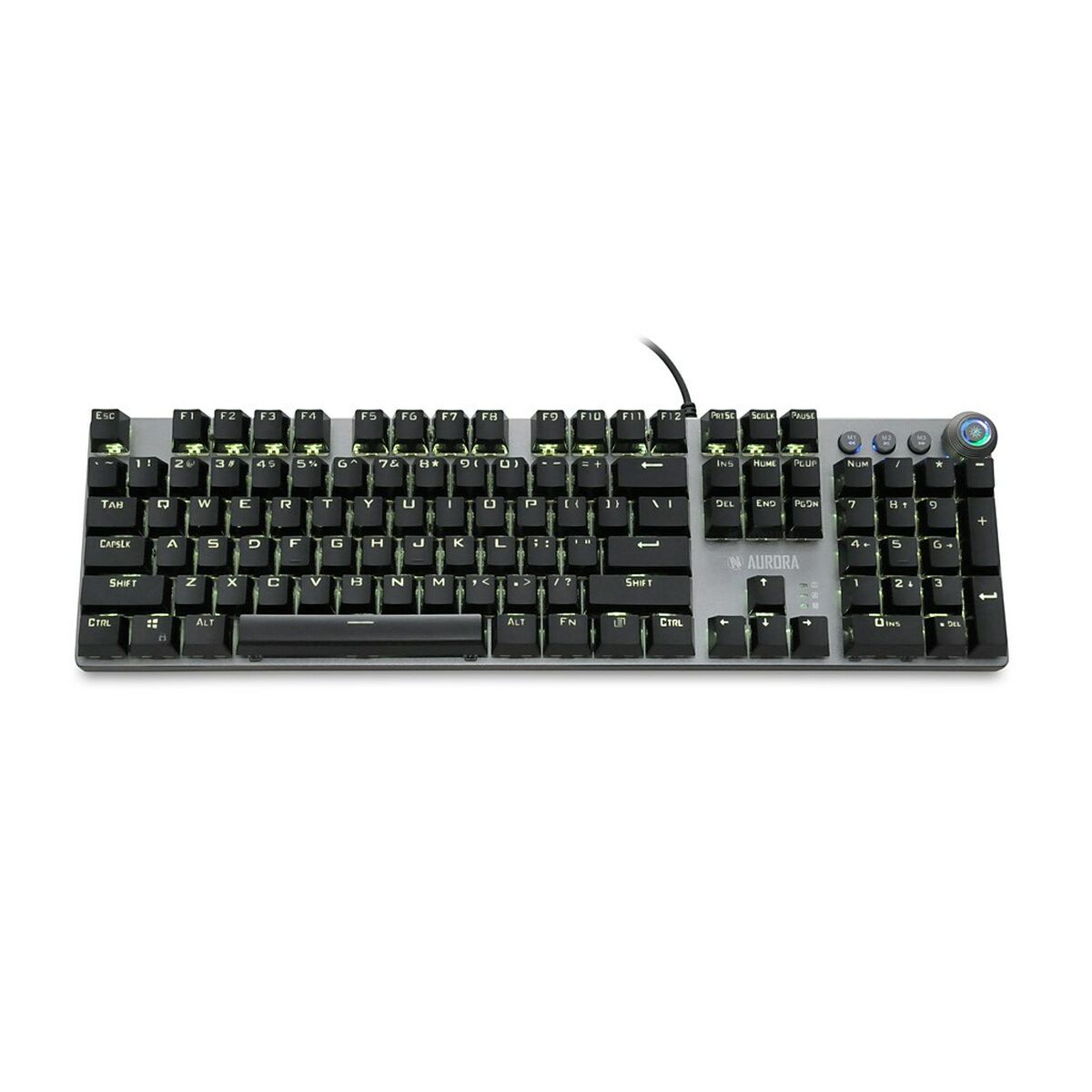 Keyboard Ibox AURORA K-4 Black Black/Silver QWERTY Keyboard Ibox AURORA K-4 Black Black/Silver QWERTY
