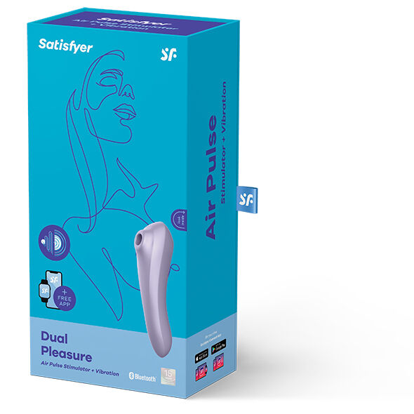 SATISFYER DUAL PLEASURE AIR PULSE VIBRATOR MAUVE
