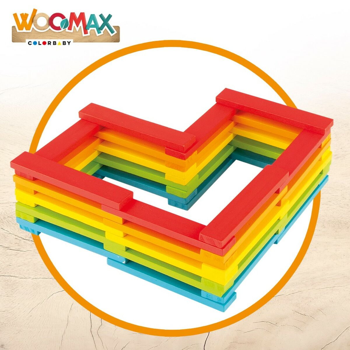 Construction set Woomax 100 Pieces 10 x 0,5 x 1,8 cm (6 Units)
