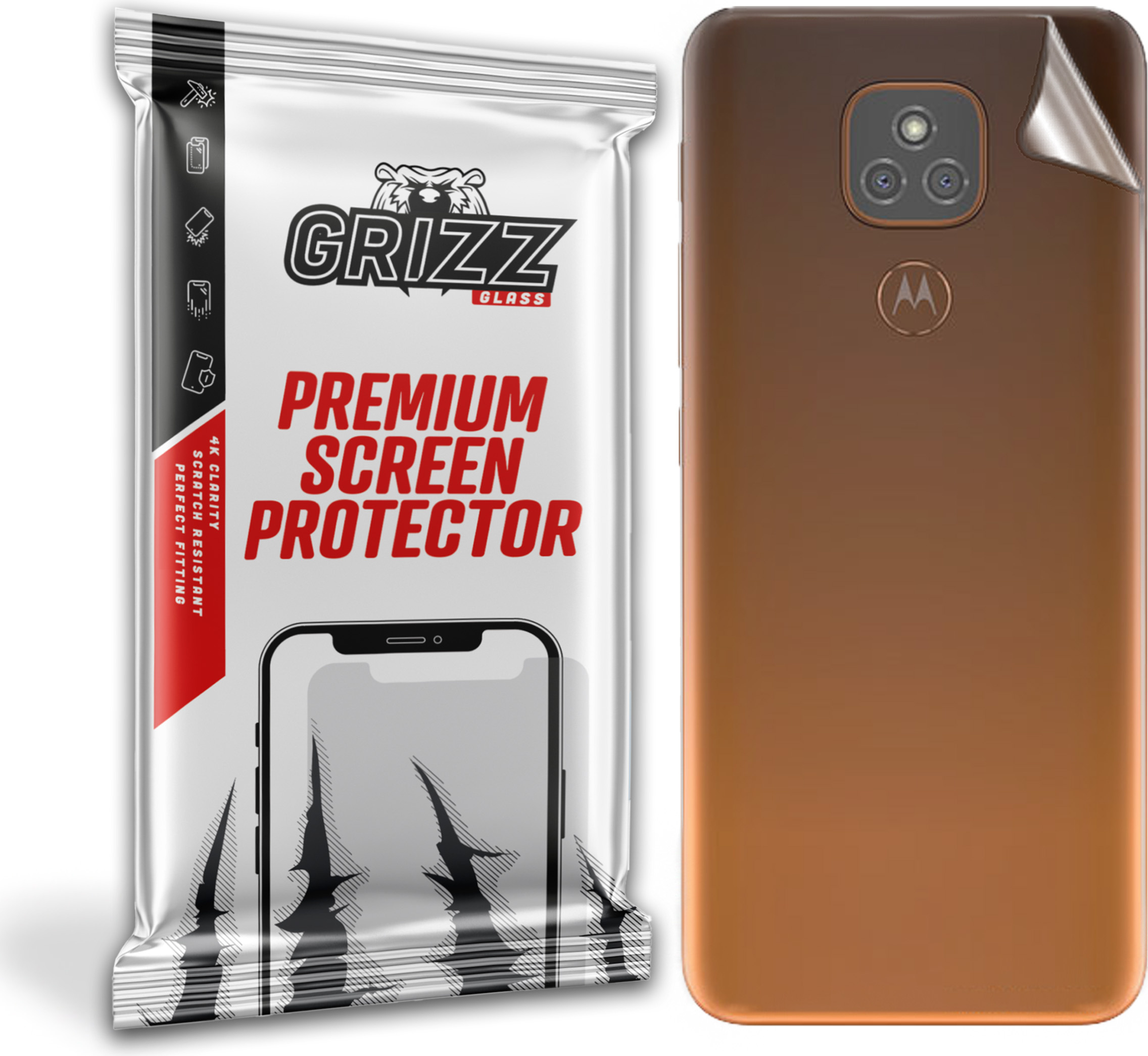 GrizzGlass SatinSkin Motorola Moto E7 Plus