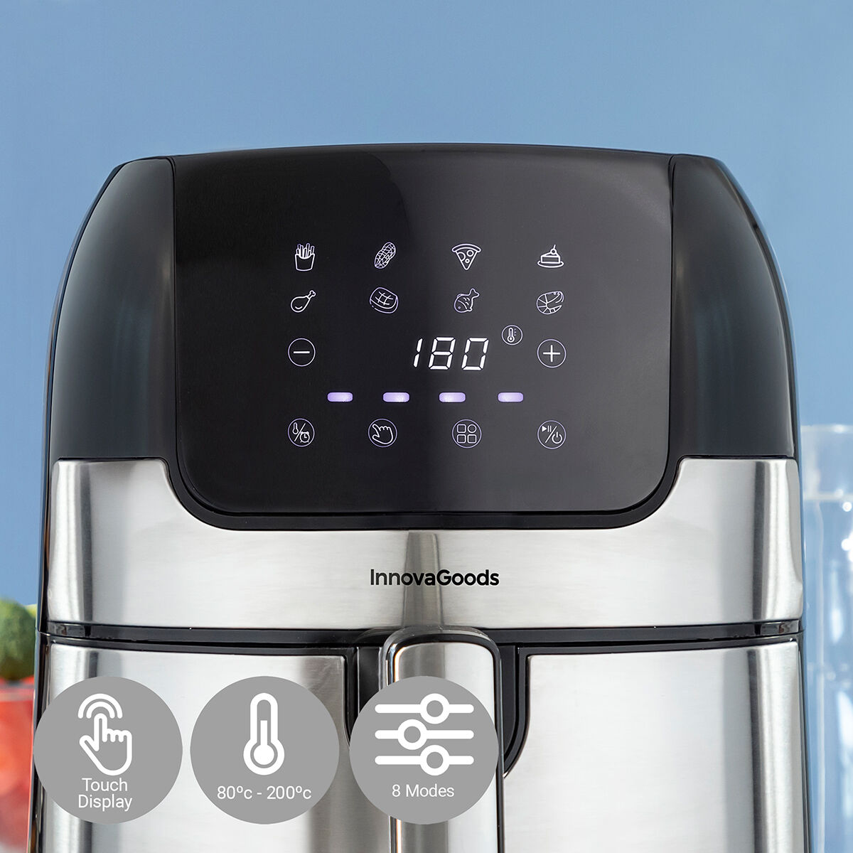 No-Oil Fryer InnovaGoods Fryinn 3500 Black Stainless steel 1400 W 3,5 L No-Oil Fryer InnovaGoods Fryinn 3500 Black Stainless steel 1400 W 3,5 L