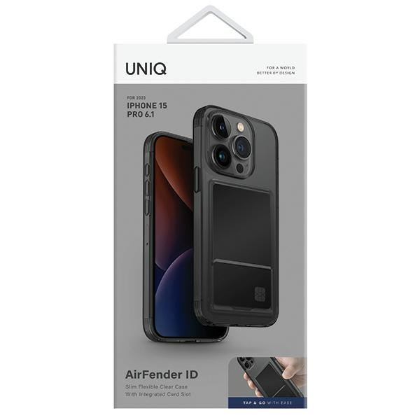 UNIQ Air Fender ID Apple iPhone 15 Pro Cardslot smoked grey tinted
