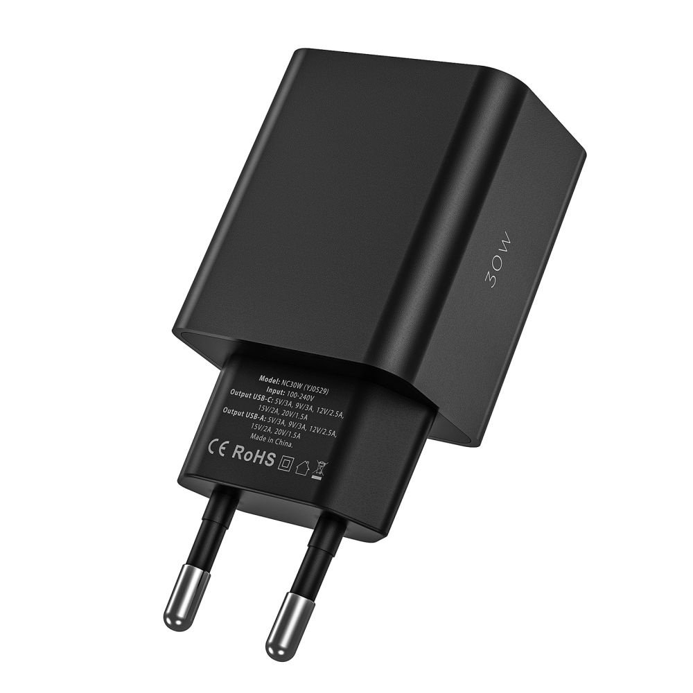 Tech-protect NC30W 2-port Network Charger PD 30W QC 3.0 White