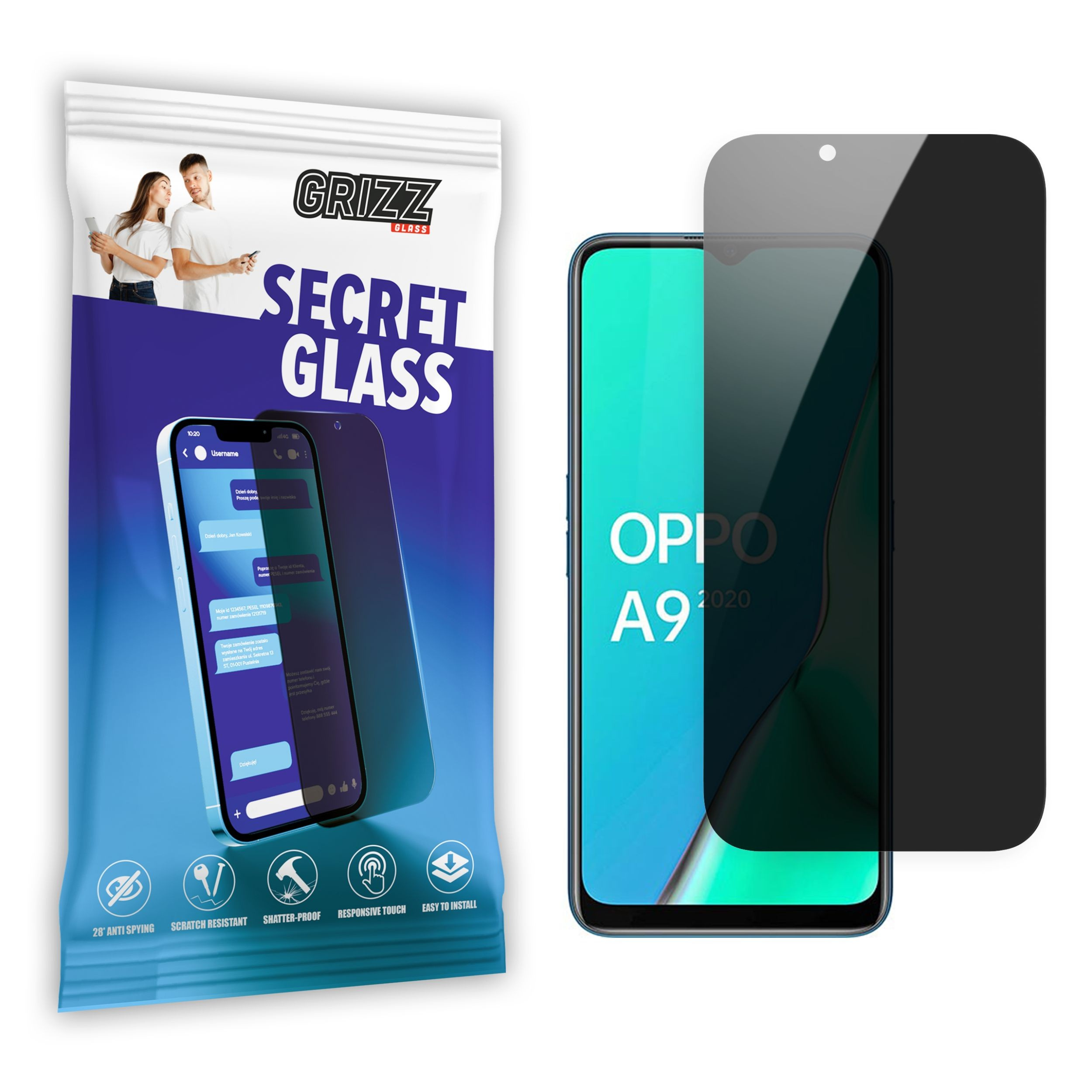 GrizzGlass SecretGlass Oppo A9 2020