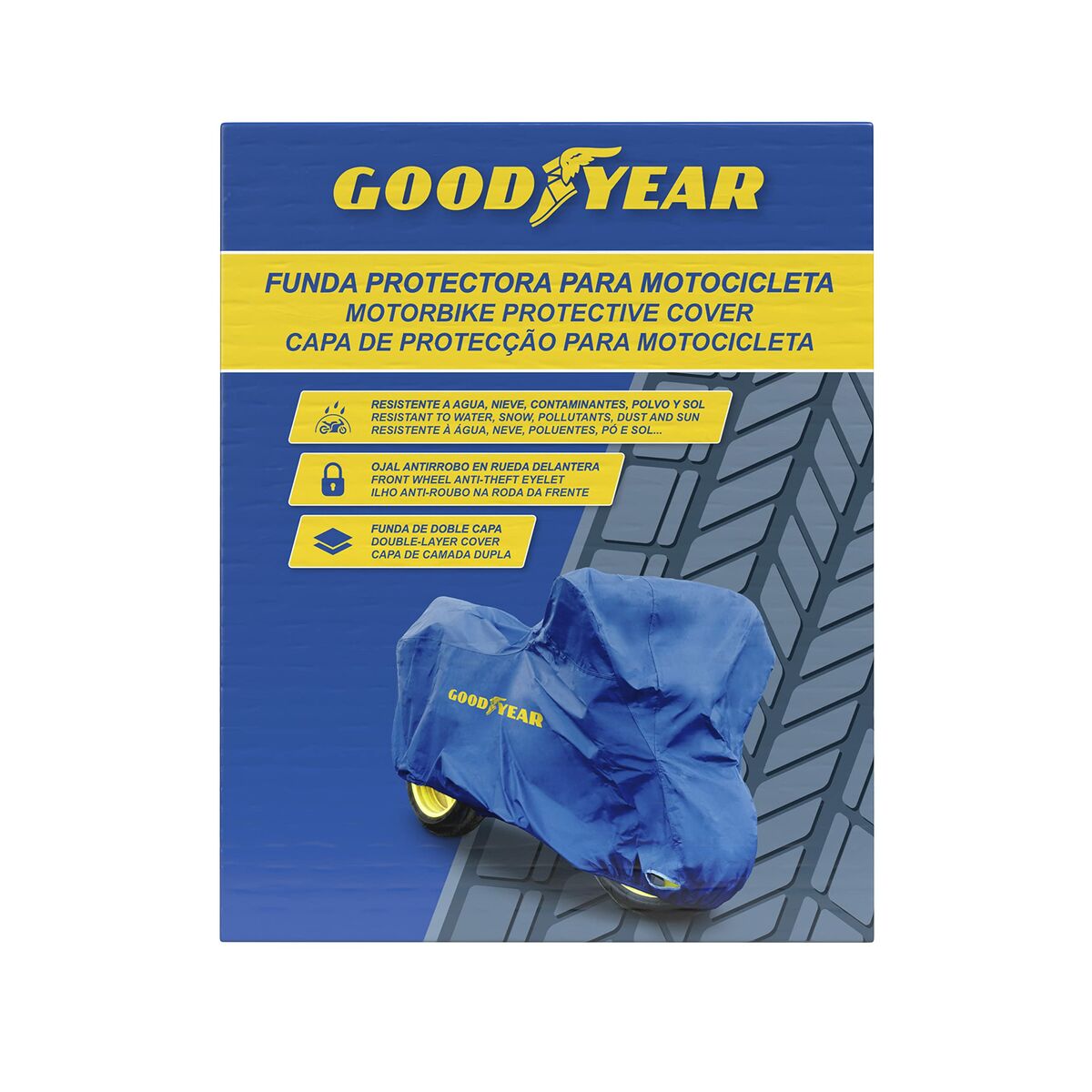 Motorcycle Cover Goodyear GOD7023 XXL Blue