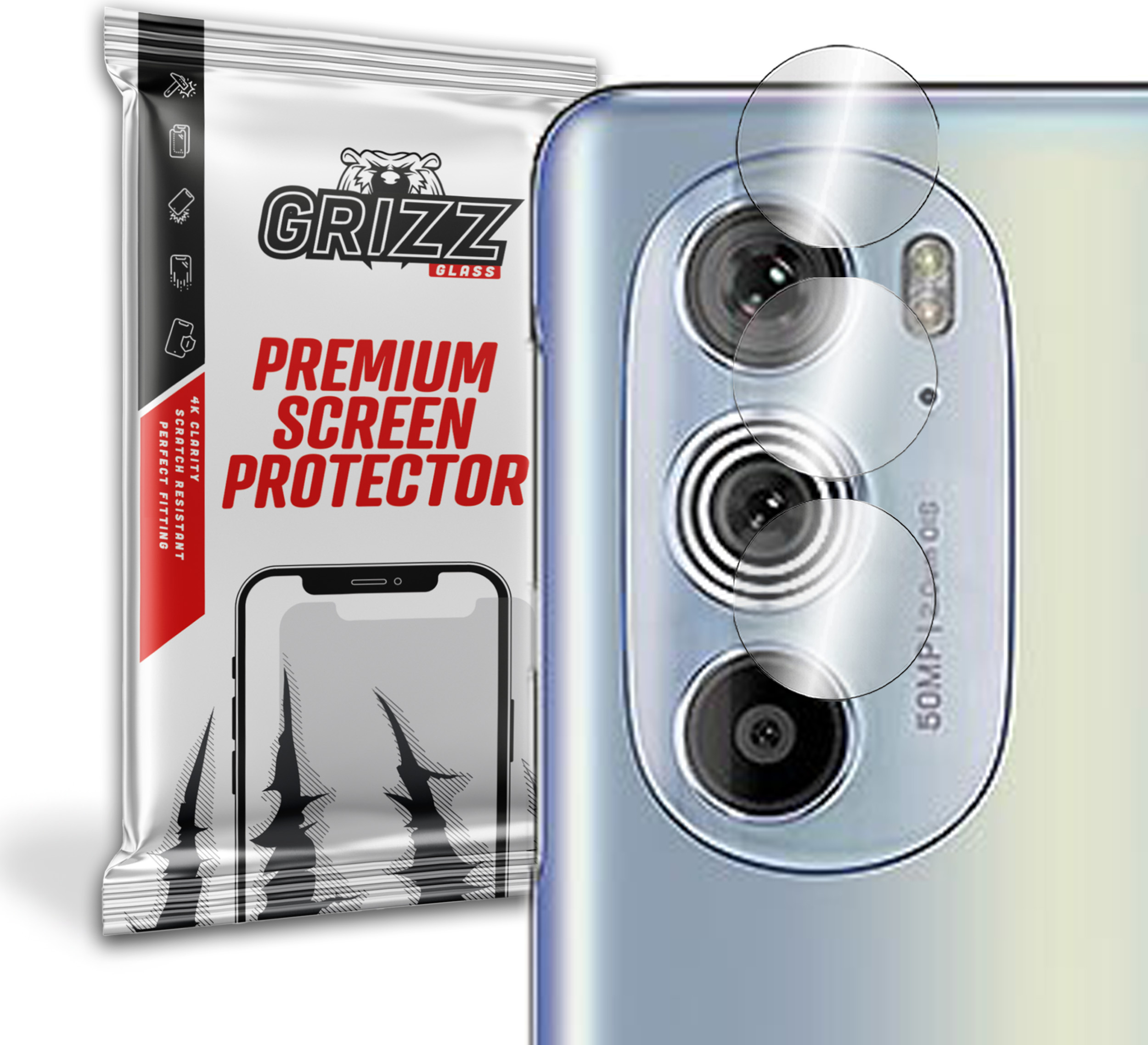 GrizzGlass HybridGlass Camera Motorola Moto Edge 30 Pro