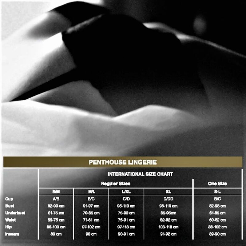 PENTHOUSE OPEN SECRET THONG BLACK L/XL
