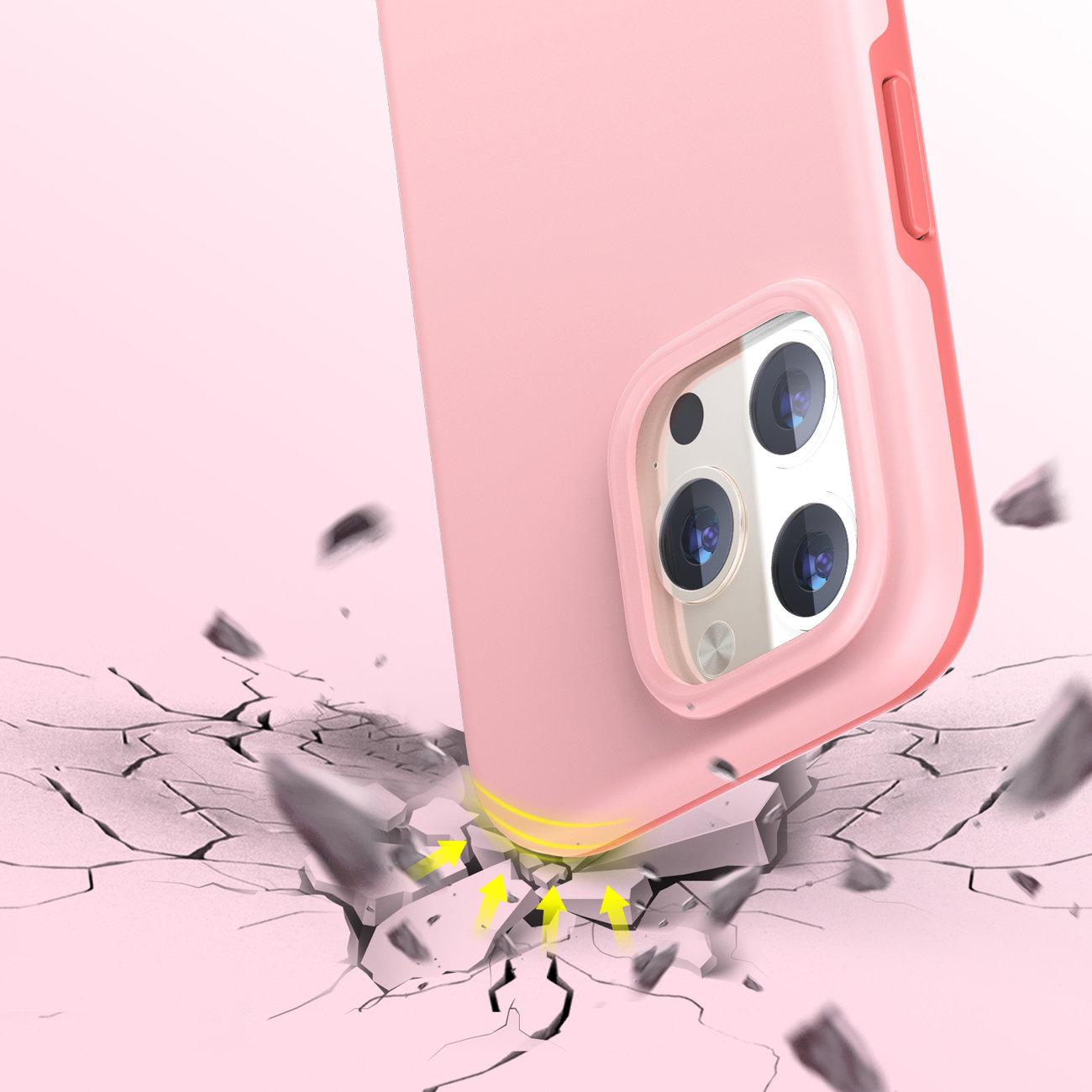 Choetech PC0114-MFM-PK MFM Anti-drop Made For MagSafe Apple iPhone 13 Pro Max pink