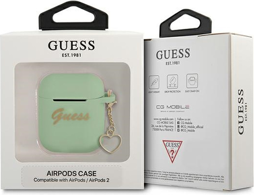 Guess GUA2LSCHSN Apple AirPods green Silicone Charm Heart Collection