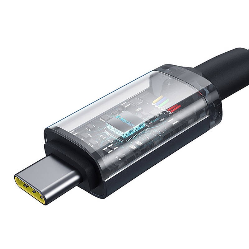 Baseus Crystal Shine USB-C / USB-C cable 100W 1.5m 20Gbps black