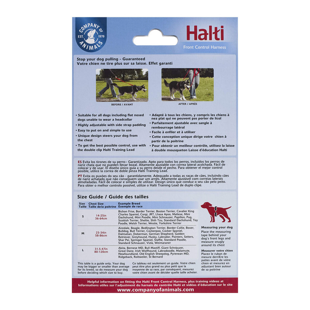Dog Harness Company of Animals Halti Black/Red L (80-120 cm) Dog Harness Company of Animals Halti Black/Red L (80-120 cm)